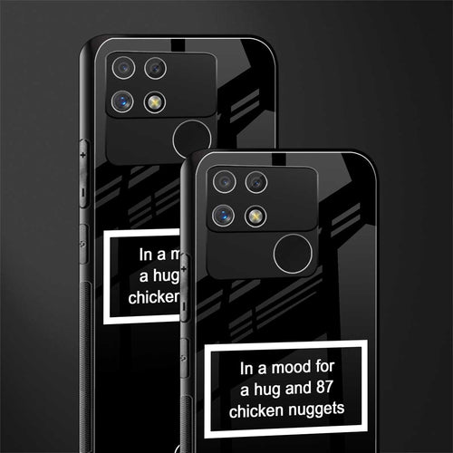 87 chicken nuggets black edition back phone cover | glass case for realme narzo 50a