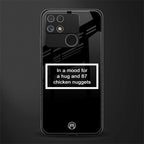 87 chicken nuggets black edition back phone cover | glass case for realme narzo 50a