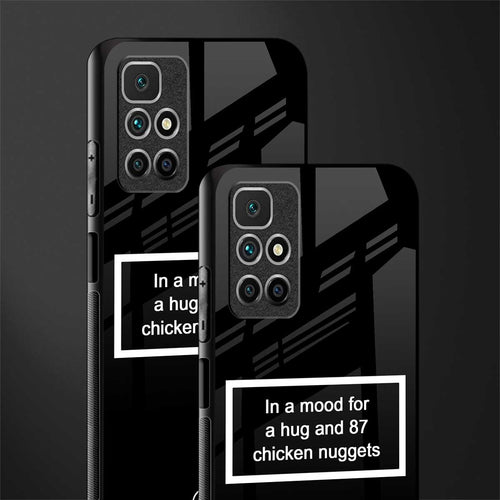 87 chicken nuggets black edition glass case for redmi 10 prime image-2