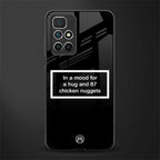 87 chicken nuggets black edition glass case for redmi 10 prime image
