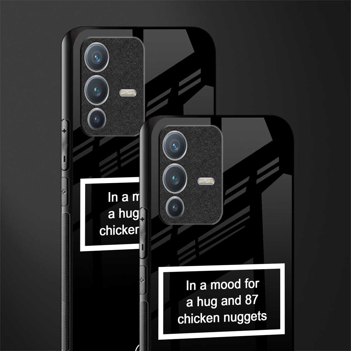 87 chicken nuggets black edition glass case for vivo v23 pro 5g image-2