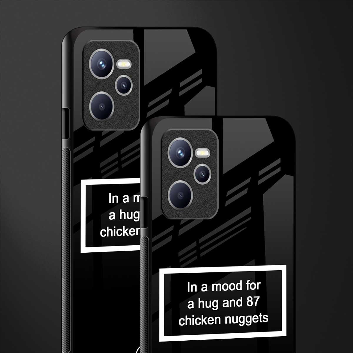 87 chicken nuggets black edition glass case for realme c35 image-2