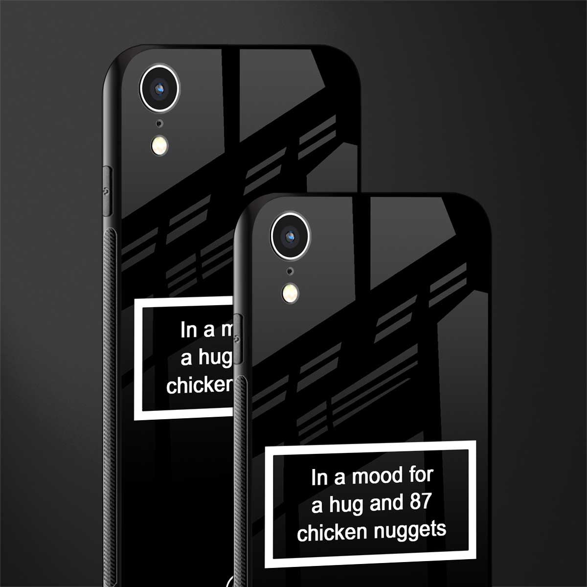87 chicken nuggets black edition glass case for iphone xr image-2