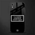 87 chicken nuggets black edition glass case for iphone xr image
