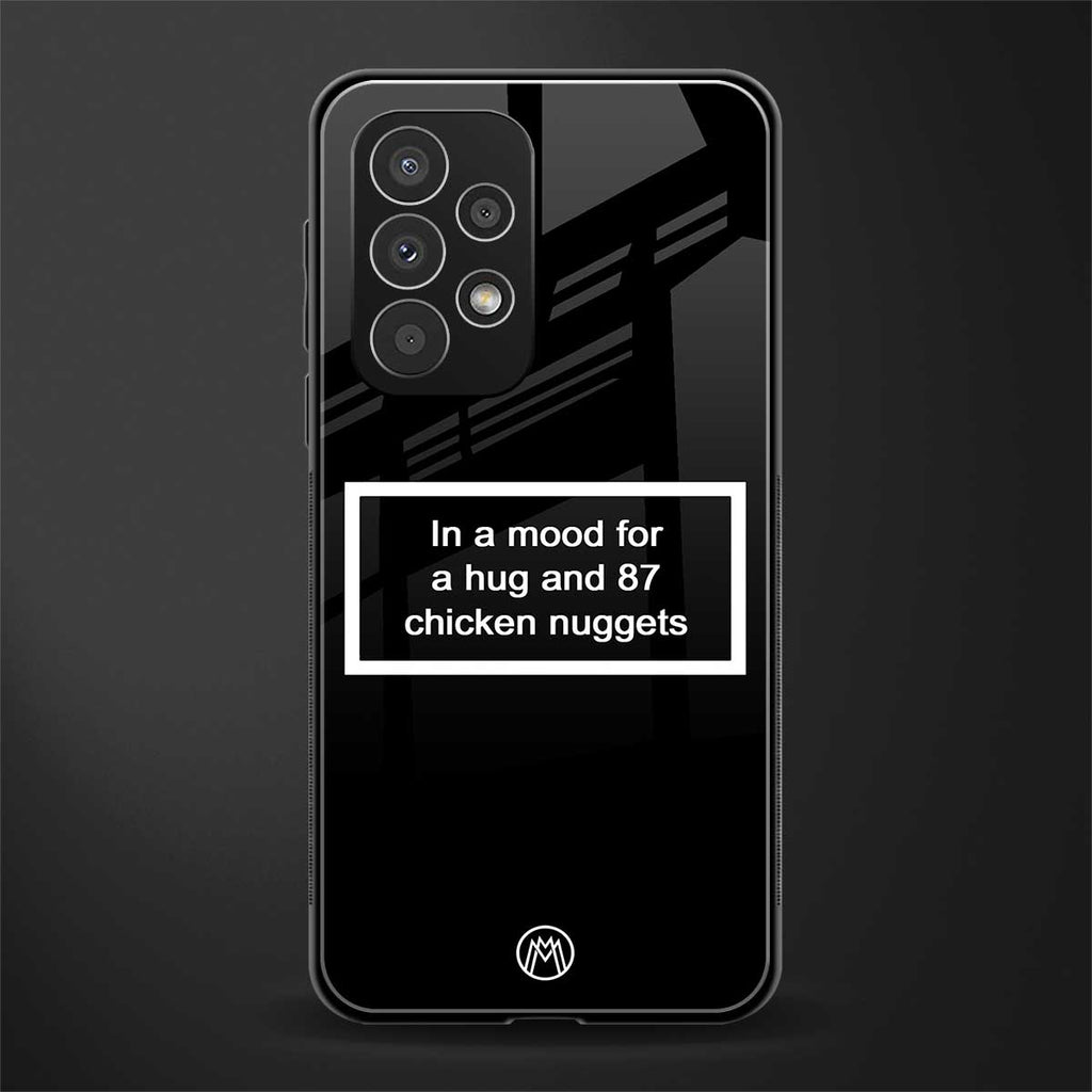 87 chicken nuggets black edition back phone cover | glass case for samsung galaxy a53 5g