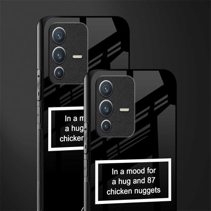 87 chicken nuggets black edition glass case for vivo v23 5g image-2