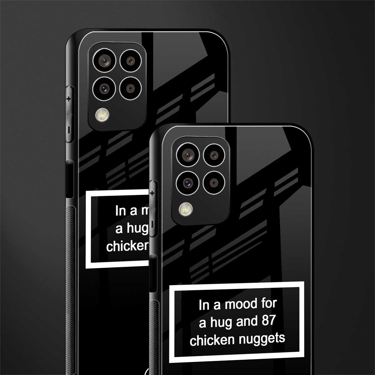 87 chicken nuggets black edition back phone cover | glass case for samsung galaxy m33 5g