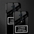 87 chicken nuggets black edition glass case for oneplus 7t pro image-2