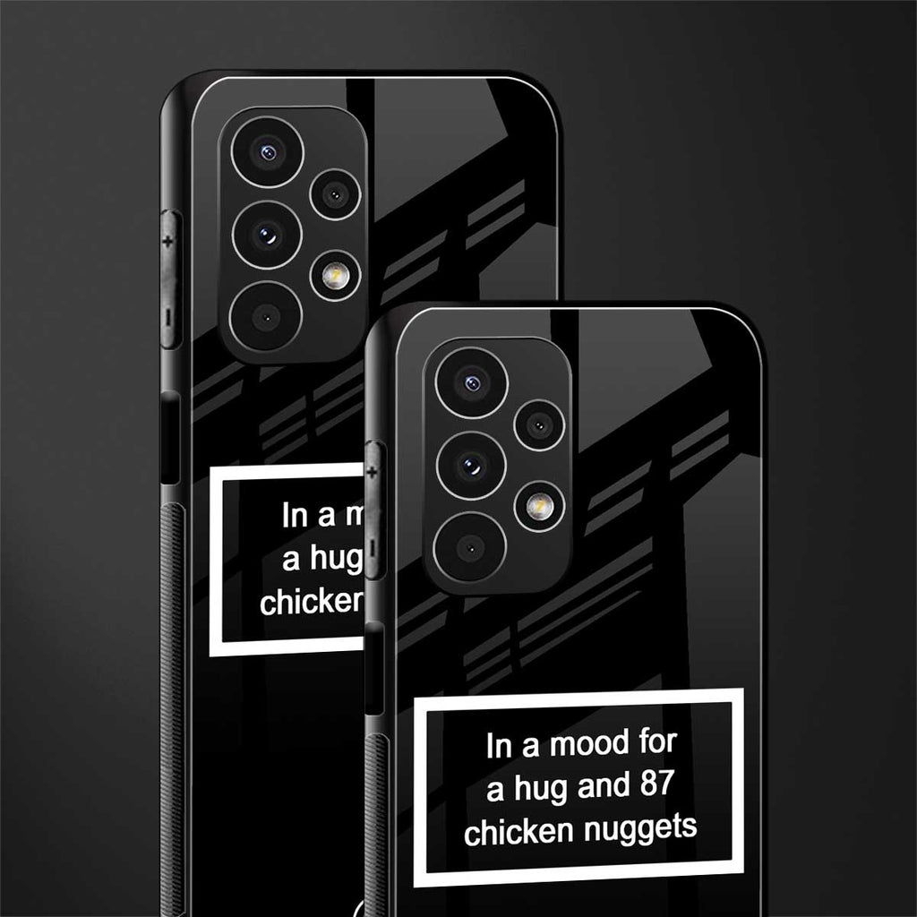 87 chicken nuggets black edition back phone cover | glass case for samsung galaxy a13 4g