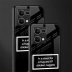 87 chicken nuggets black edition back phone cover | glass case for oppo f21 pro 4g