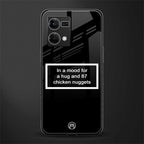 87 chicken nuggets black edition back phone cover | glass case for oppo f21 pro 4g