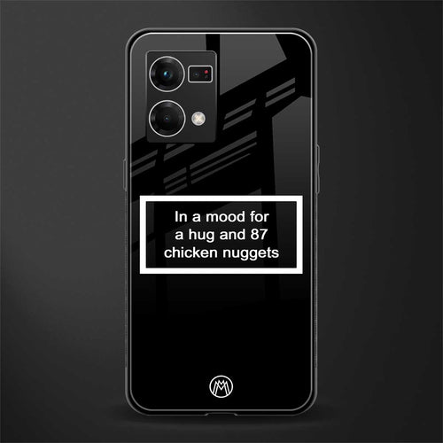 87 chicken nuggets black edition back phone cover | glass case for oppo f21 pro 4g