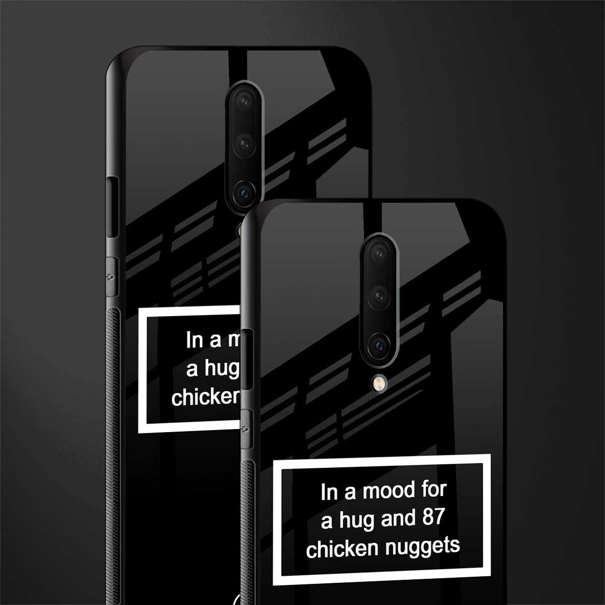 87 chicken nuggets black edition glass case for oneplus 7 pro image-2