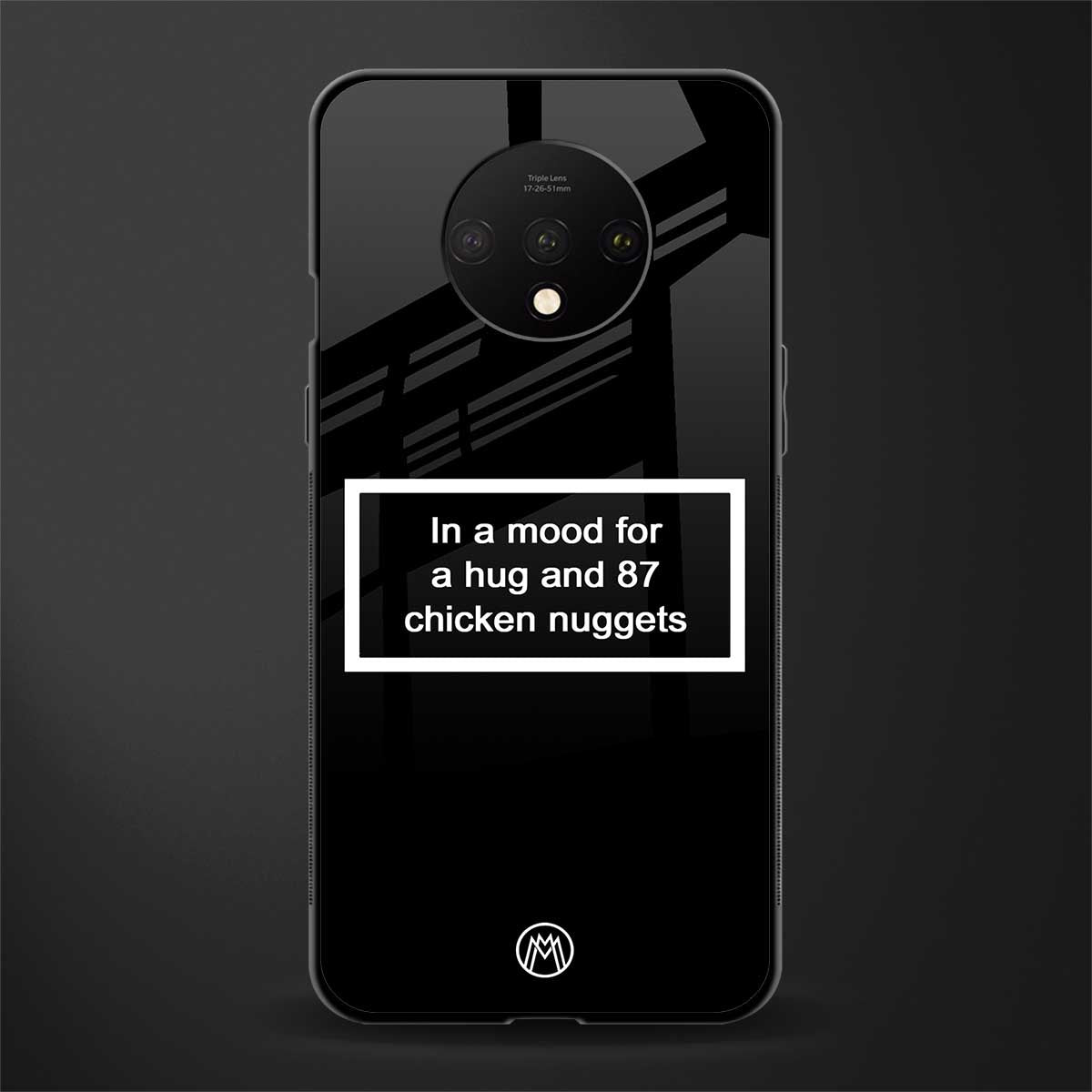87 chicken nuggets black edition glass case for oneplus 7t image