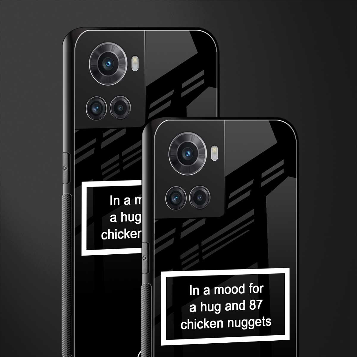87 chicken nuggets black edition back phone cover | glass case for oneplus 10r 5g