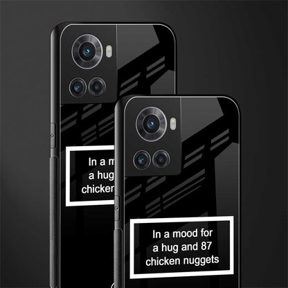 87 chicken nuggets black edition back phone cover | glass case for oneplus 10r 5g