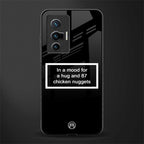 87 chicken nuggets black edition glass case for vivo x70 image