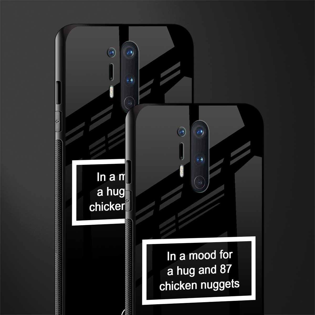 87 chicken nuggets black edition glass case for oneplus 8 pro image-2