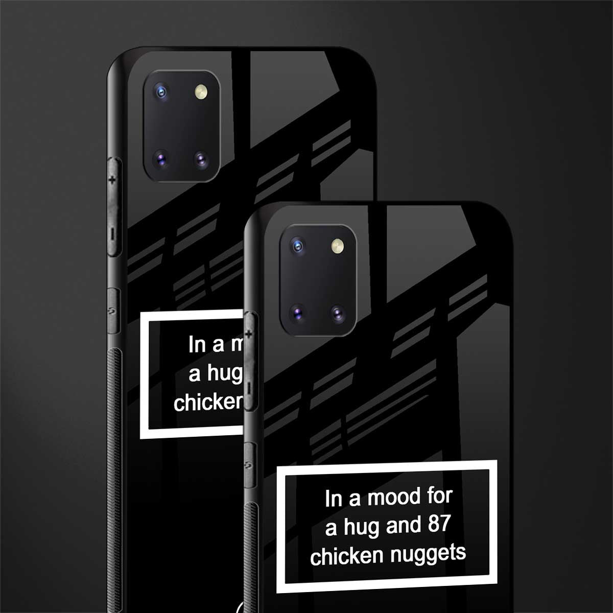 87 chicken nuggets black edition glass case for samsung galaxy note 10 lite image-2