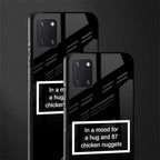 87 chicken nuggets black edition glass case for samsung a81 image-2