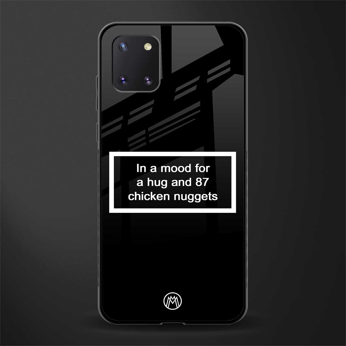 87 chicken nuggets black edition glass case for samsung a81 image
