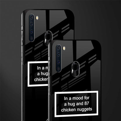 87 chicken nuggets black edition glass case for samsung a21 image-2