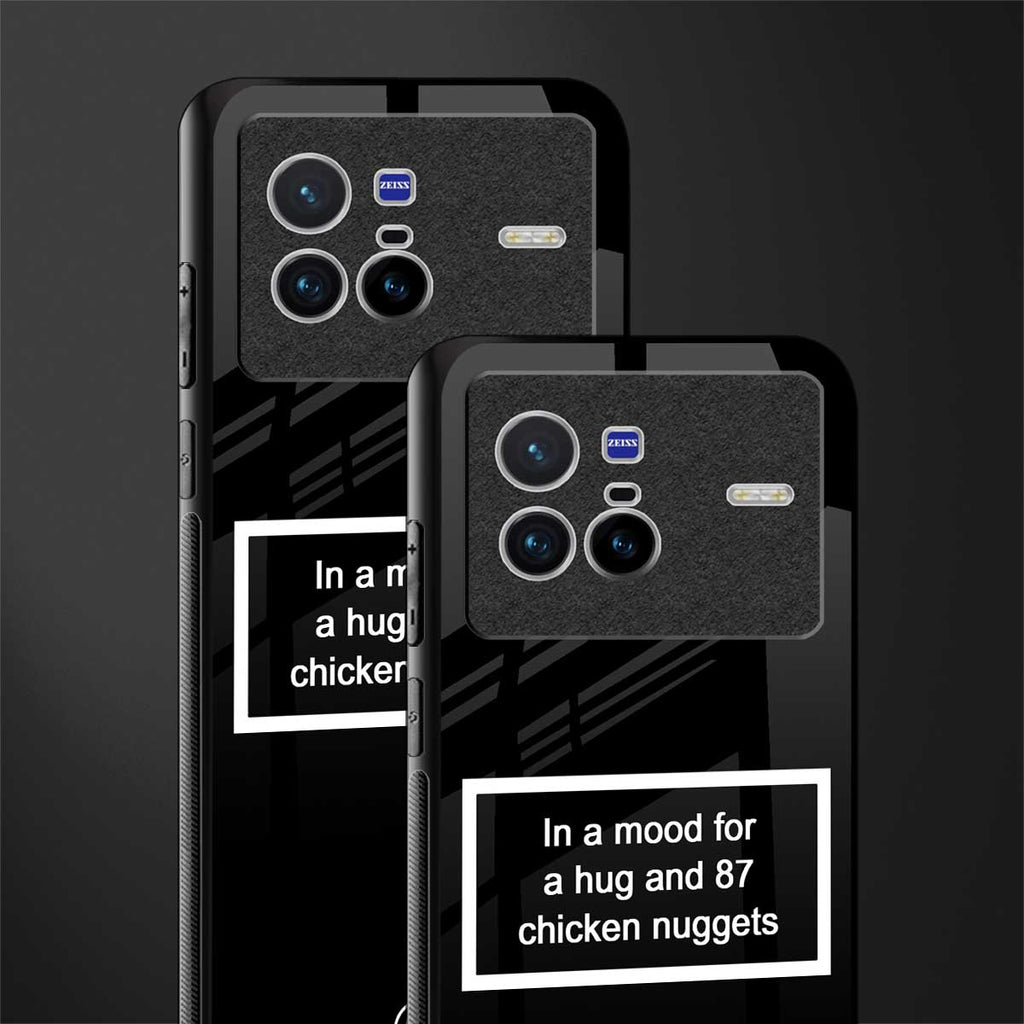 87 chicken nuggets black edition glass case for vivo x80 image-2