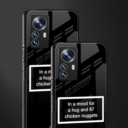 87 chicken nuggets black edition back phone cover | glass case for xiaomi 12 pro
