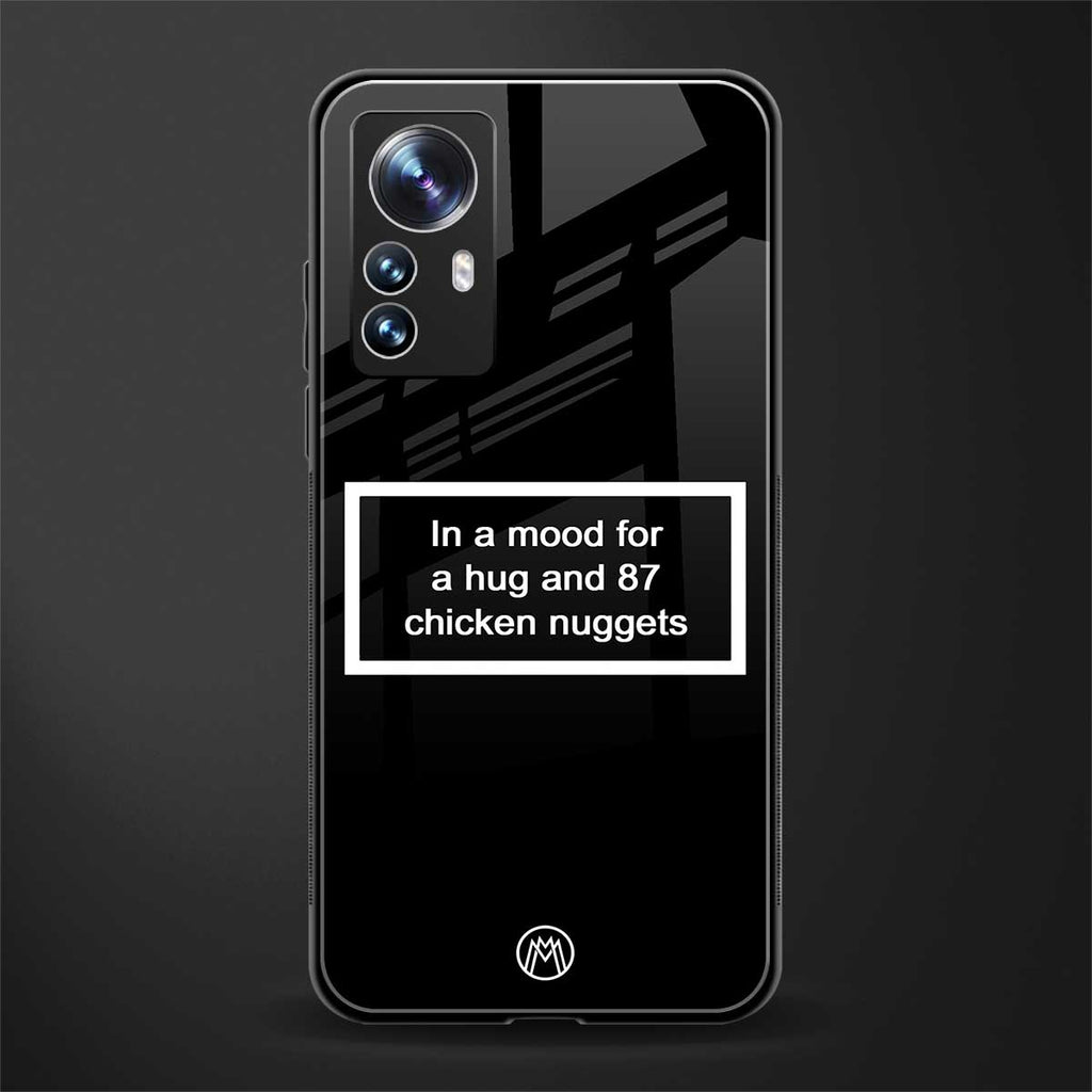 87 chicken nuggets black edition back phone cover | glass case for xiaomi 12 pro