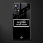 87 chicken nuggets black edition back phone cover | glass case for xiaomi 12 pro