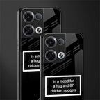87 chicken nuggets black edition back phone cover | glass case for oppo reno 8