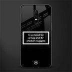 87 chicken nuggets black edition glass case for oneplus 6 image