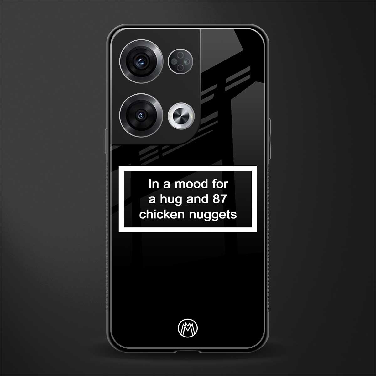 87 chicken nuggets black edition back phone cover | glass case for oppo reno 8 pro