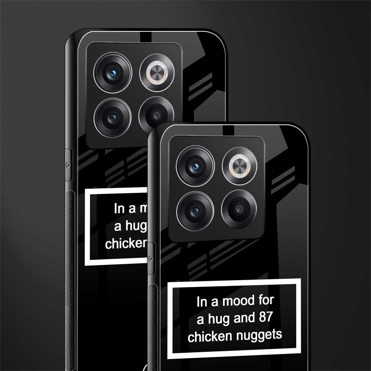 87 chicken nuggets black edition back phone cover | glass case for oneplus 10t