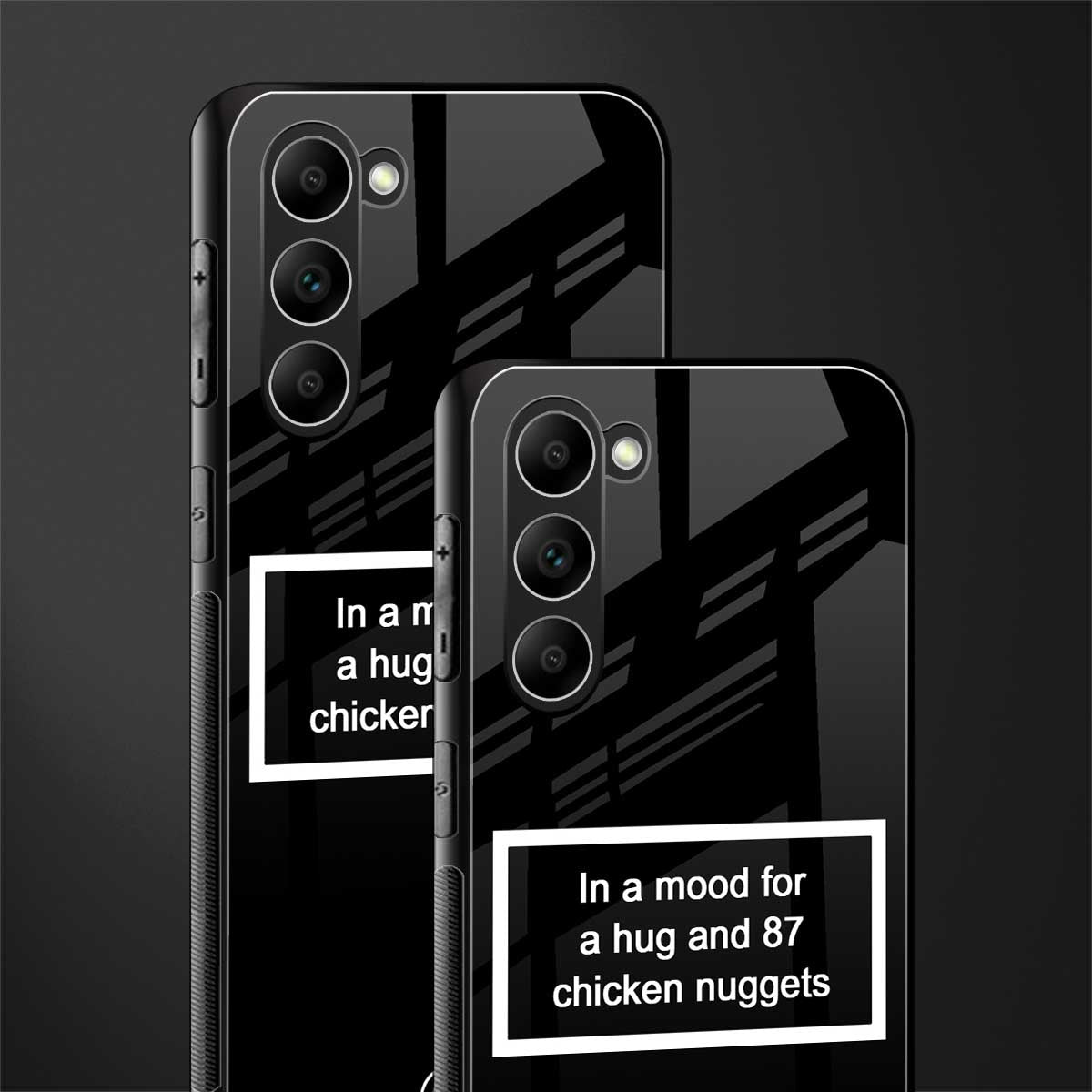 87 chicken nuggets black edition glass case for phone case | glass case for samsung galaxy s23 plus