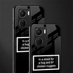 87 chicken nuggets black edition back phone cover | glass case for vivo y16