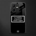87 chicken nuggets black edition back phone cover | glass case for vivo y22