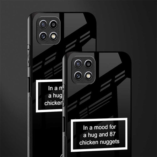 87 chicken nuggets black edition back phone cover | glass case for samsung galaxy f42