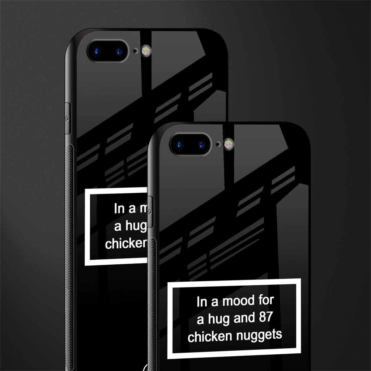 87 chicken nuggets black edition glass case for iphone 8 plus image-2