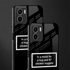 87 chicken nuggets black edition back phone cover | glass case for vivo y72