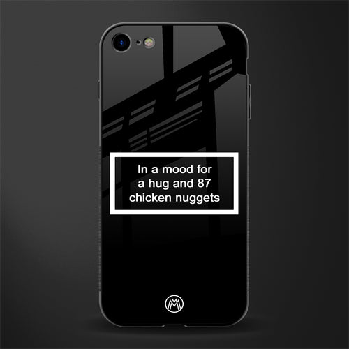 87 chicken nuggets black edition glass case for iphone 8 image