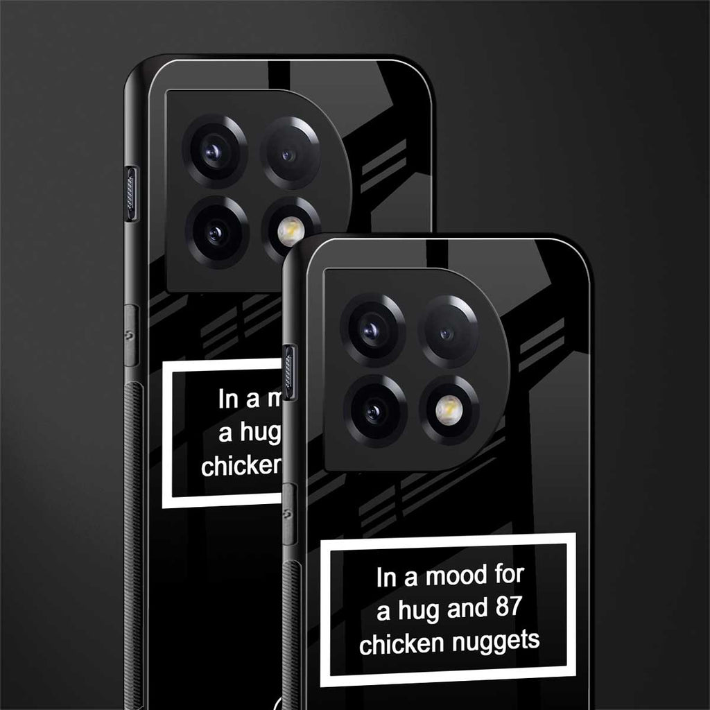 87 chicken nuggets black edition back phone cover | glass case for oneplus 11
