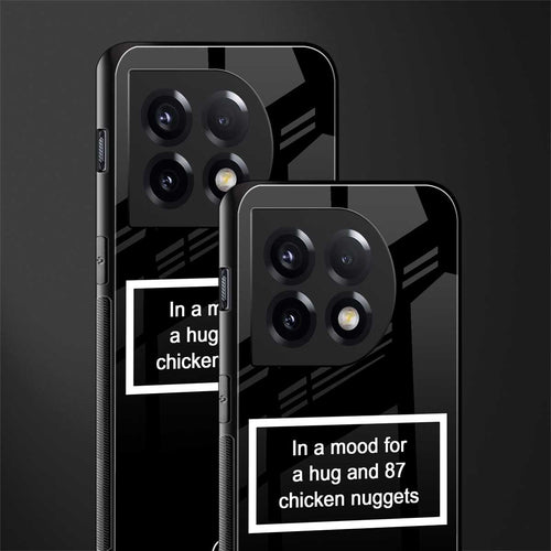 87 chicken nuggets black edition back phone cover | glass case for oneplus 11