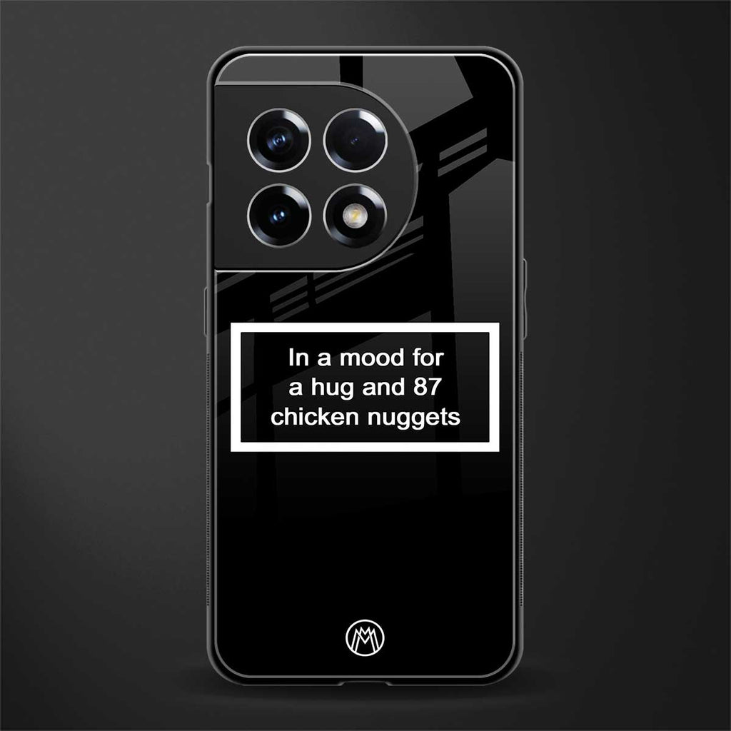 87 chicken nuggets black edition back phone cover | glass case for oneplus 11r