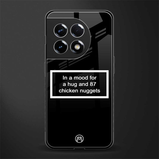 87 chicken nuggets black edition back phone cover | glass case for oneplus 11r