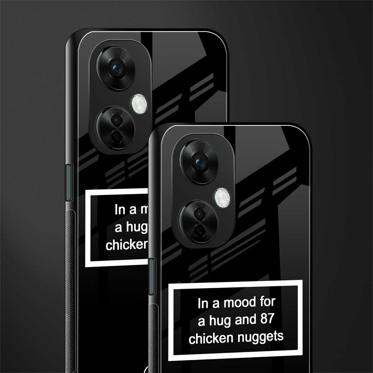 87 chicken nuggets black edition back phone cover | glass case for oneplus nord ce 3 lite