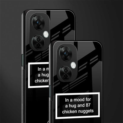 87 chicken nuggets black edition back phone cover | glass case for oneplus nord ce 3 lite