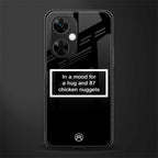 87 chicken nuggets black edition back phone cover | glass case for oneplus nord ce 3 lite