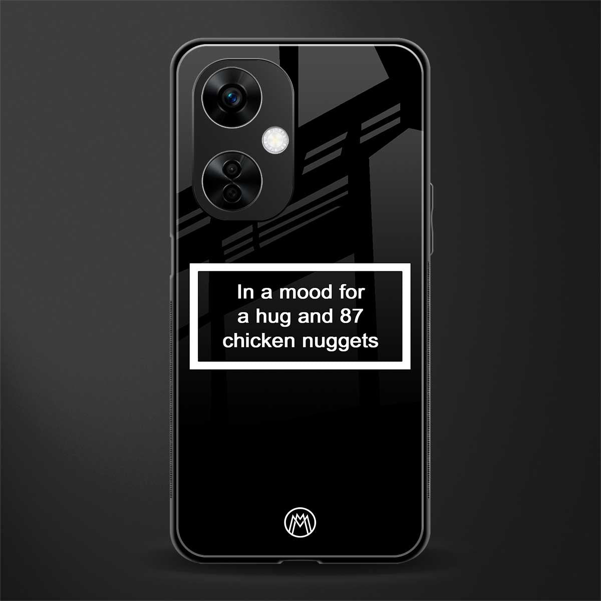 87 chicken nuggets black edition back phone cover | glass case for oneplus nord ce 3 lite