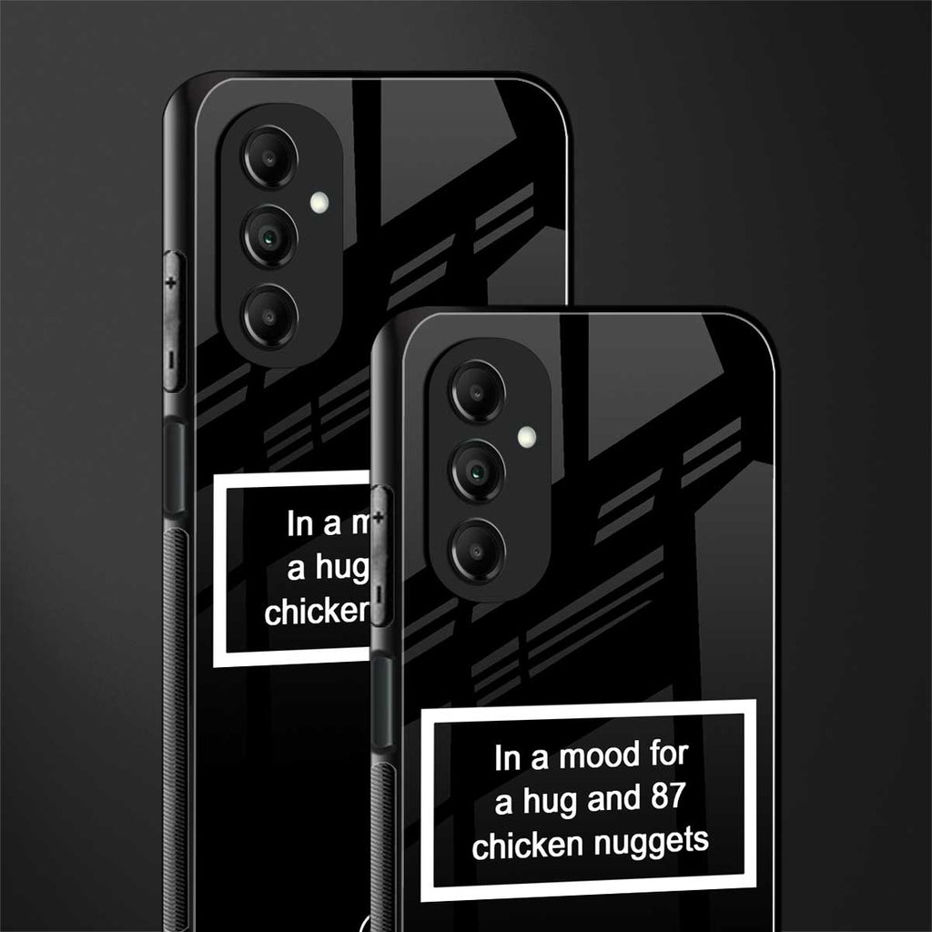 87 chicken nuggets black edition back phone cover | glass case for samsung galaxy a14 5g